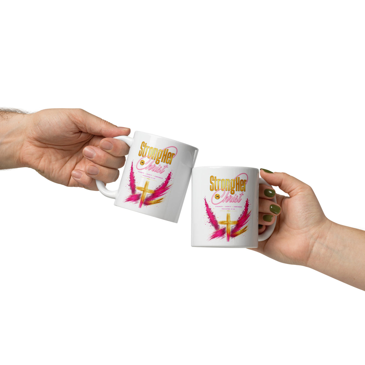 White Glossy Mug - StrongHer in Christ